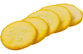 Gele courgette plak 8mm zak 1kg